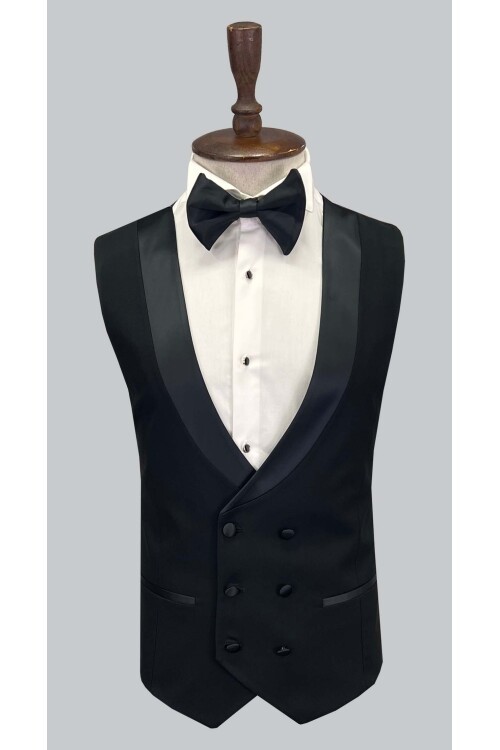 SUIT SARTORIA SİYAH ŞAL YAKA DAMATLIK 5629