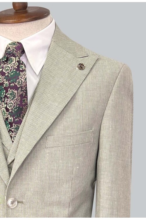 SUIT SARTORIA YEŞİL KETEN TAKIM ELBİSE 2675