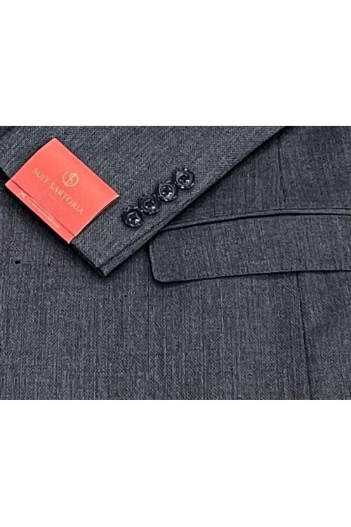 SUIT SARTORIA ÇİFT YÖNLÜ YELEKLİ KOYU GRİ TAKIM ELBİSE 2314