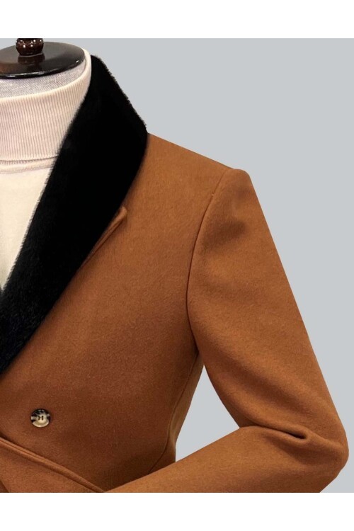 SUIT SARTORIA ÇIKARILABİLİR YAKA CAMEL KABAN 8082