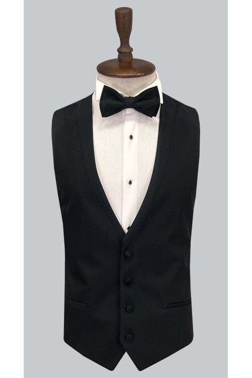 SUIT SARTORIA SİYAH ÇIKMA SİVRİ YAKA DAMATLIK 5641