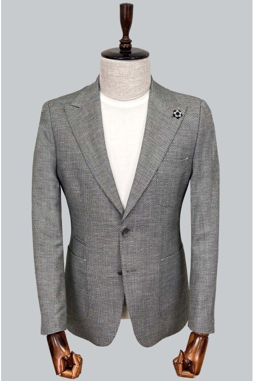 SUIT SARTORIA SİYAH KETEN CEKET 4344