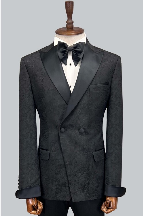 SUIT SARTORIA SİYAH SİVRİ DAMATLIK 5657