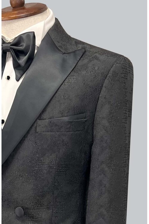 SUIT SARTORIA SİYAH SİVRİ DAMATLIK 5657