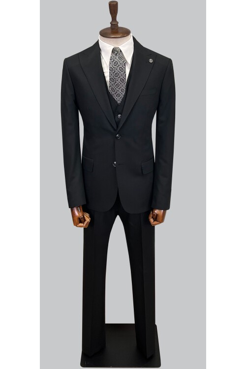 SUIT SARTORIA SİYAH YELEKLİ TAKIM ELBİSE 2056